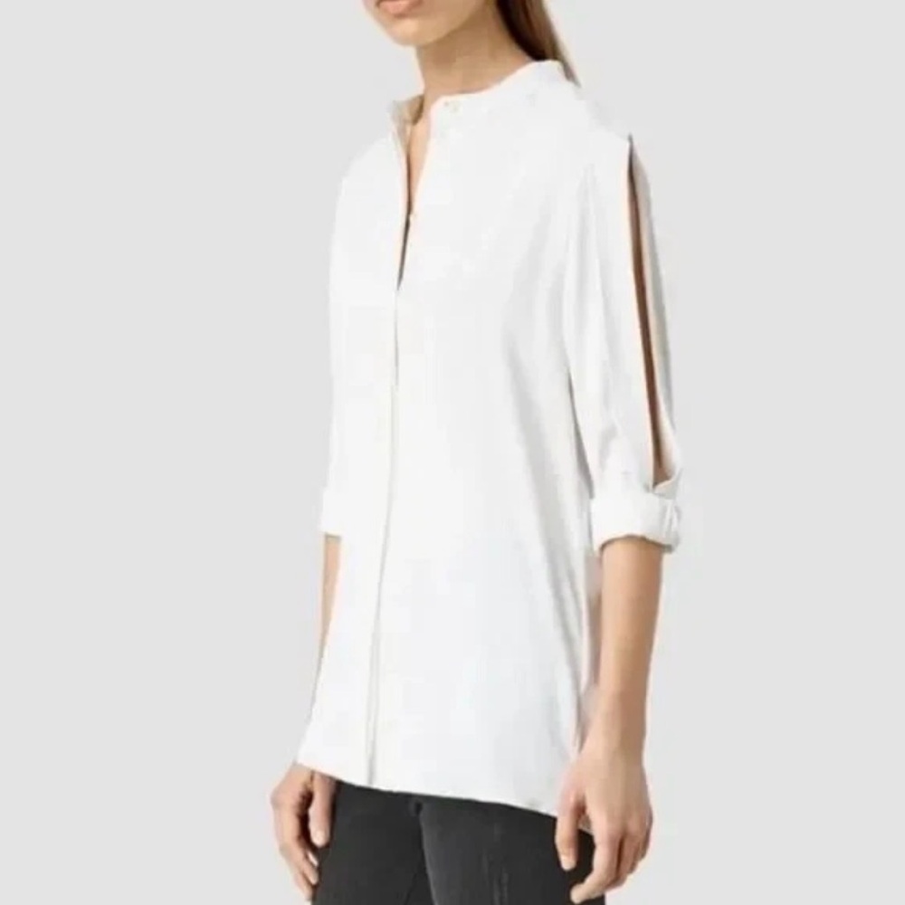 All Saints Alvey Shirt White Blouse